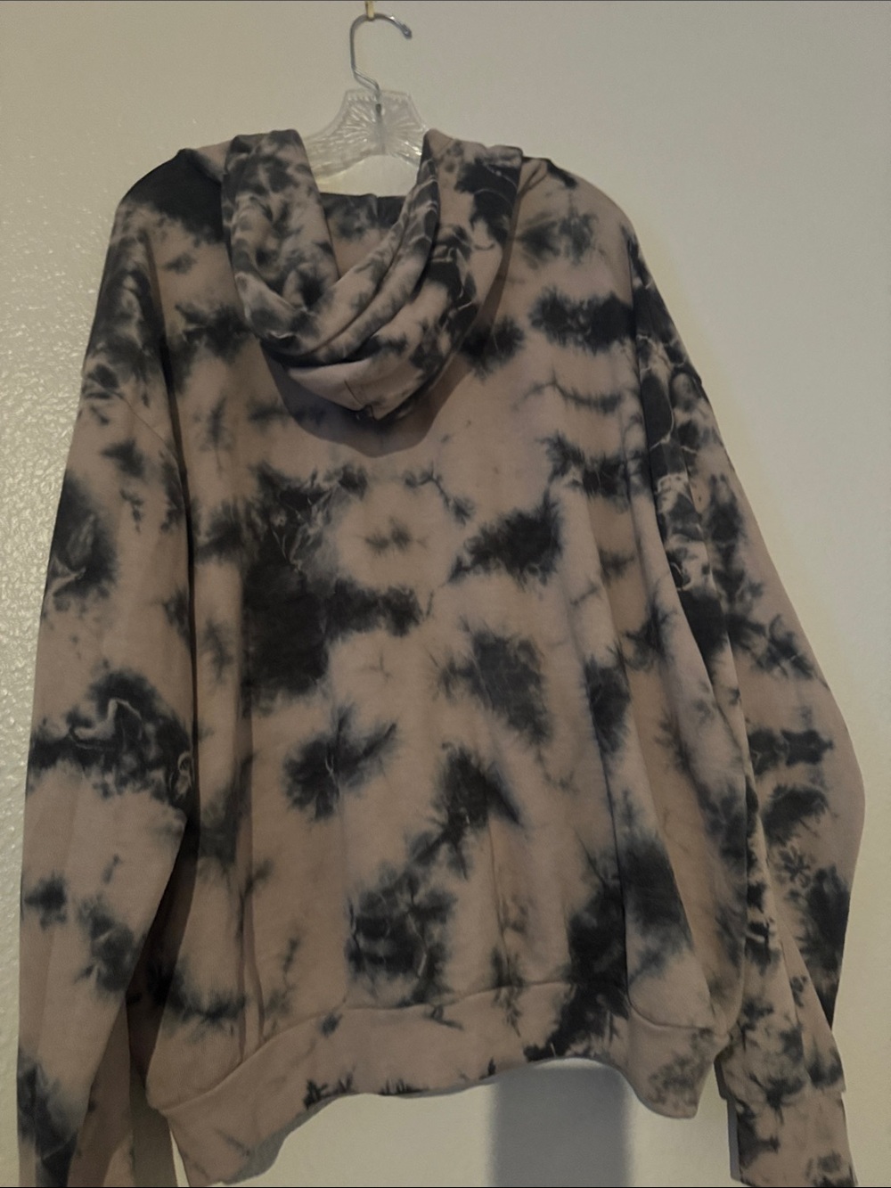 XL Aviator Nation Black and Tan Tie-Dye Zip Hoodie - Picture 5 of 5